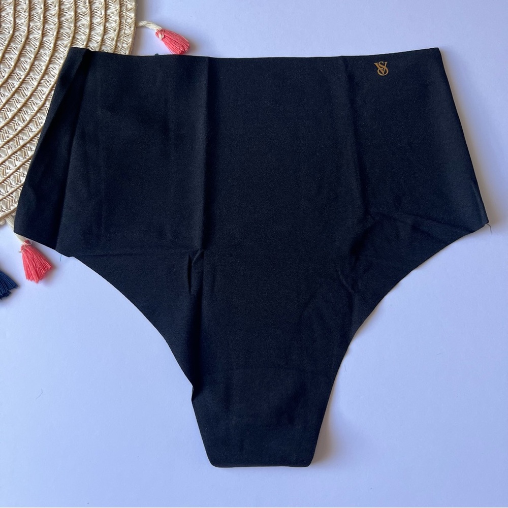 Victoria's Secret No-Show High-Waist Thong Panty Black Medium NEW